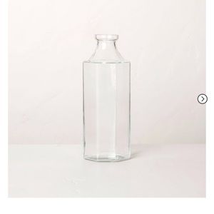 Large Octagonal Clear Glass Bottle Vase - Hearth & Hand™ with Magnolia